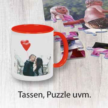 Tassen, Puzzle, Lätzchen uvm. online bestellen!